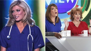Nurse Kelly and the hosts of The View. Picture Cred: wtvr.com